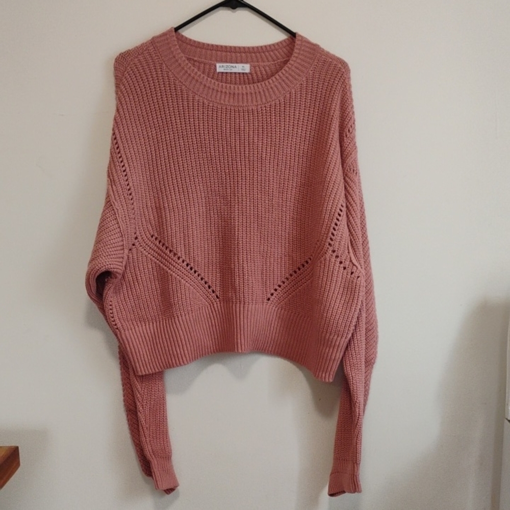 Arizona | Mauve Cropped Knit Sweater | XL | NWOT